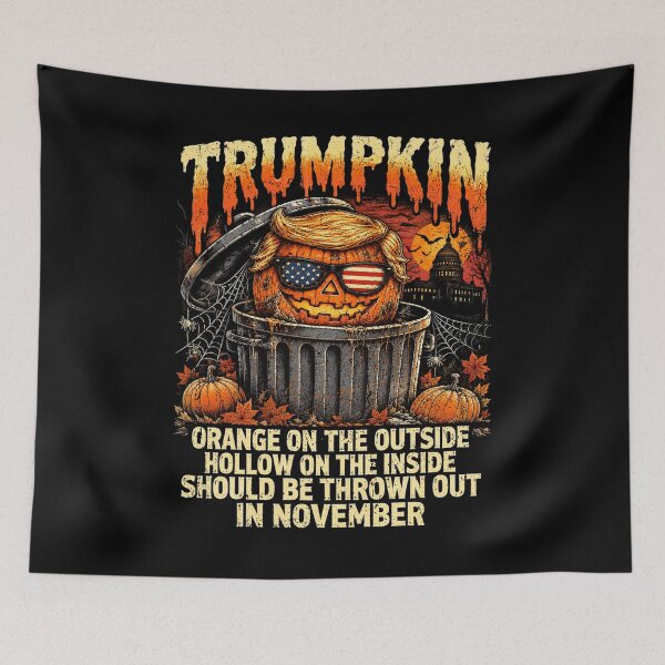 Item preview, Trumpkin Anti Trump Halloween Orange On The Outside Hollow designed and sold by elongatedjazz.