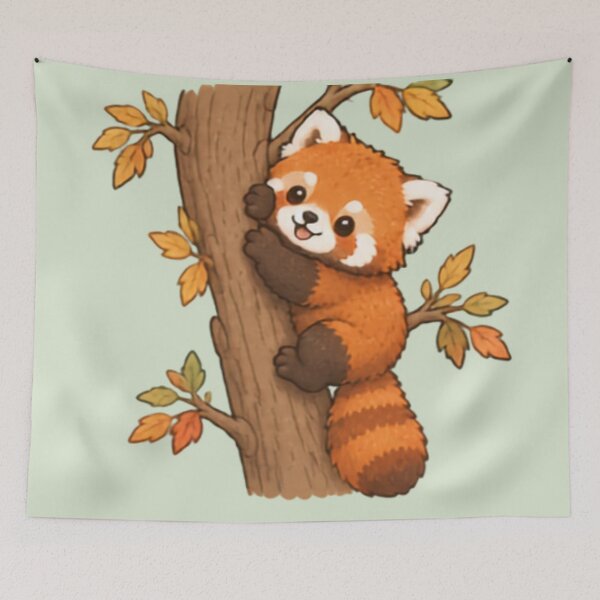 Item preview, Tree Climber Red Panda designed and sold by MellowMunchkins.