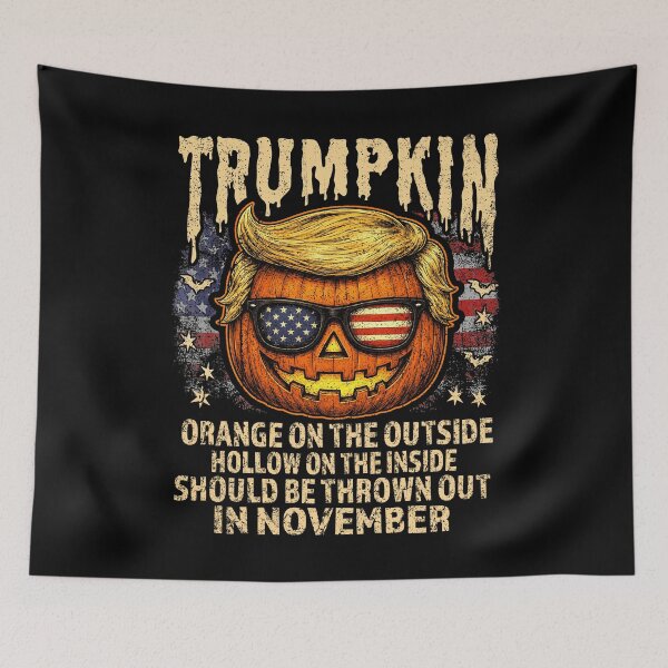 Item preview, Trumpkin Anti Trump Halloween Orange On The Outside Hollow designed and sold by elongatedjazz.