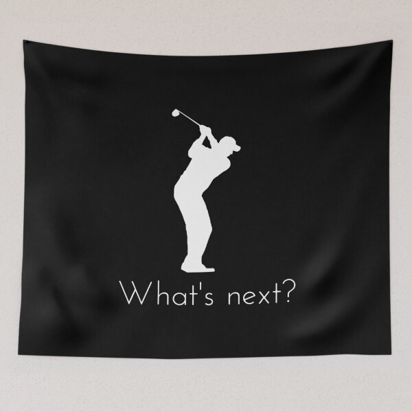 Item preview, Golf Player Silhouette Whats Next Quote Art designed and sold by tamicantik47.