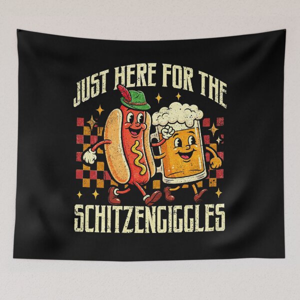 Item preview, just Here For The Schitzengiggles Funny Retro Oktoberfest designed and sold by schoolofbullies.