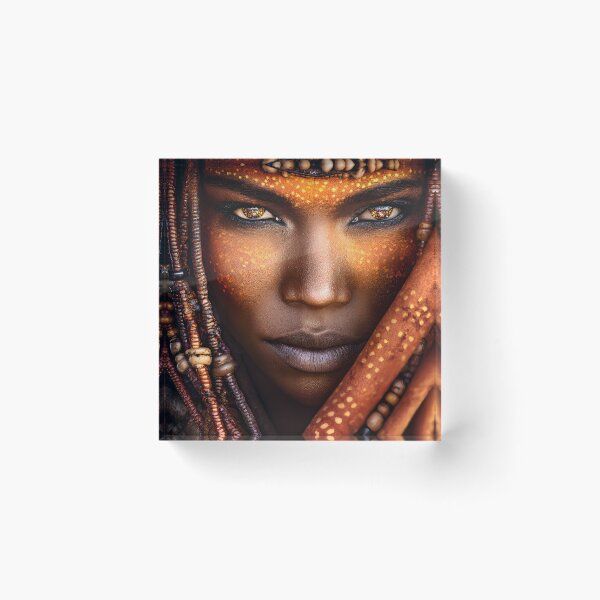 Item preview, Striking Portrait of a Tribal Warrior in Nature designed and sold by Artessie.