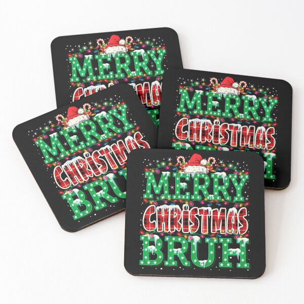 Item preview, Merry Christmas Bruh Funny Plaid Retro Xmas Lights designed and sold by Ortigzitoun.