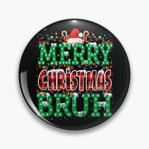 Item preview, Merry Christmas Bruh Funny Plaid Retro Xmas Lights designed and sold by Ortigzitoun.