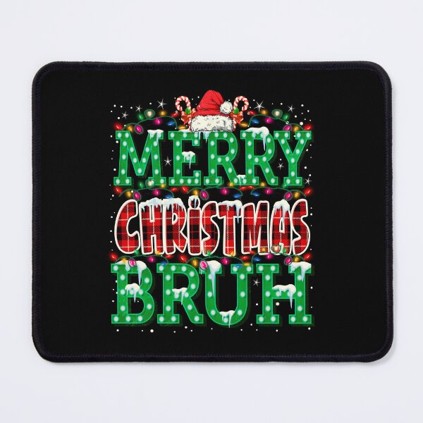 Item preview, Merry Christmas Bruh Funny Plaid Retro Xmas Lights designed and sold by Ortigzitoun.