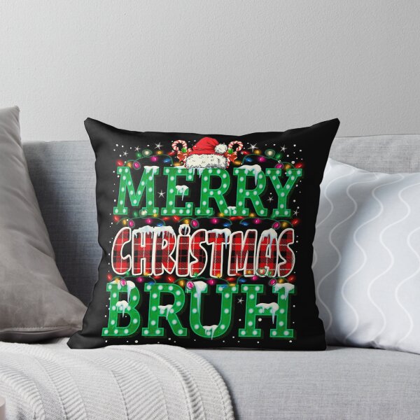 Item preview, Merry Christmas Bruh Funny Plaid Retro Xmas Lights designed and sold by Ortigzitoun.