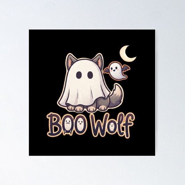 Item preview, Kawaii “BOO Wolf” | Cute Ghost Costume Puppy Halloween designed and sold by NightshadeWolfs.