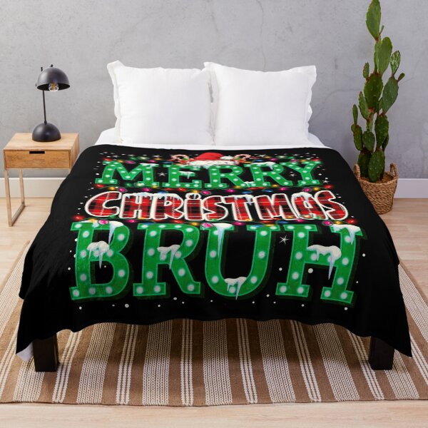 Item preview, Merry Christmas Bruh Funny Plaid Retro Xmas Lights designed and sold by Ortigzitoun.