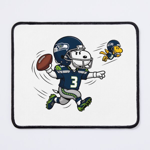 Item preview, Snoopy Woodstock Seahawks Football Player designed and sold by FlowsUp.