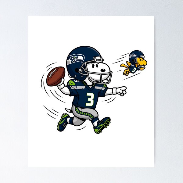 Item preview, Snoopy Woodstock Seahawks Football Player  designed and sold by FlowsUp.
