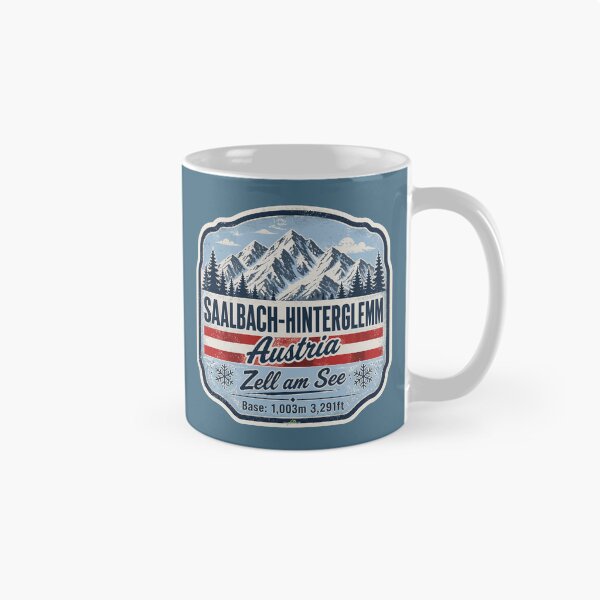 Item preview, Saalbach Hinterglemm Austria Alps Skiing Sticker TShirt 01 designed and sold by OuterShellUK.