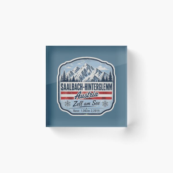 Item preview, Saalbach Hinterglemm Austria Alps Skiing Sticker TShirt 01 designed and sold by OuterShellUK.