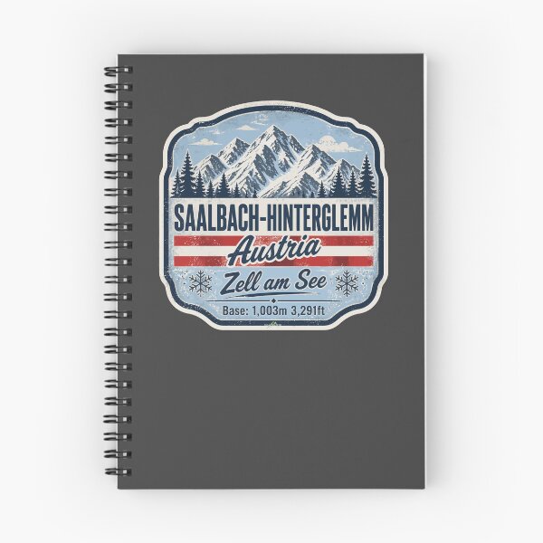 Item preview, Saalbach Hinterglemm Austria Alps Skiing Sticker TShirt 01 designed and sold by OuterShellUK.