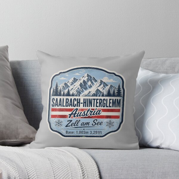 Item preview, Saalbach Hinterglemm Austria Alps Skiing Sticker TShirt 01 designed and sold by OuterShellUK.