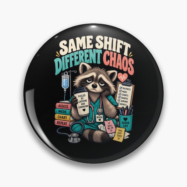 Item preview, Same Shift Different Chaos - Funny Nurse Life Gift designed and sold by Ridaelb.