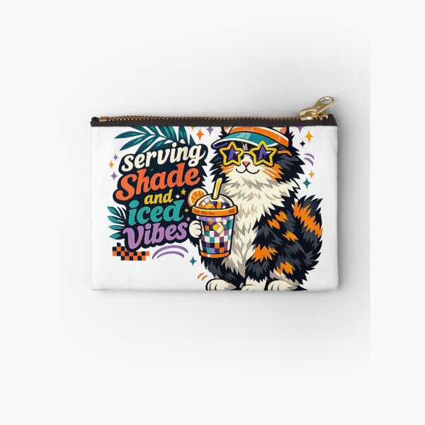 Item preview, Serving Shade and Iced Vibes Funny Cat Summer Iced Coffee Retro Art Design designed and sold by inkoutninja.
