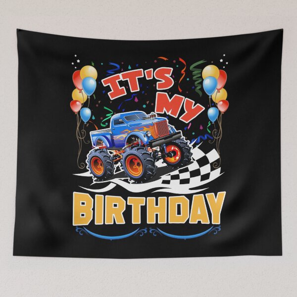 Item preview, It is My Birthday Boy Monster Truck Car Party Day Kids Cute designed and sold by TaraxDoolittle.