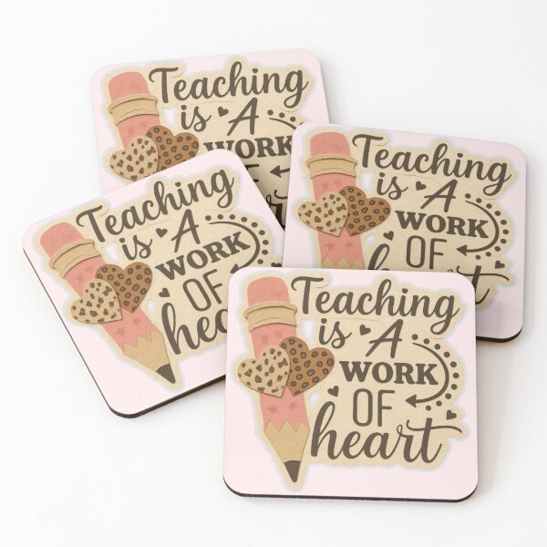 Item preview, Teaching Is a Work of Heart – Pink Pencil Teacher Appreciation Design designed and sold by Palette & Hue.