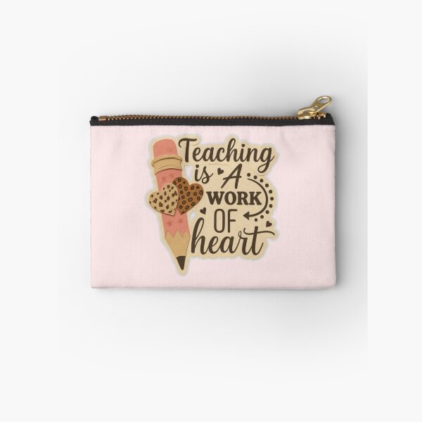 Item preview, Teaching Is a Work of Heart – Pink Pencil Teacher Appreciation Design designed and sold by Palette & Hue.