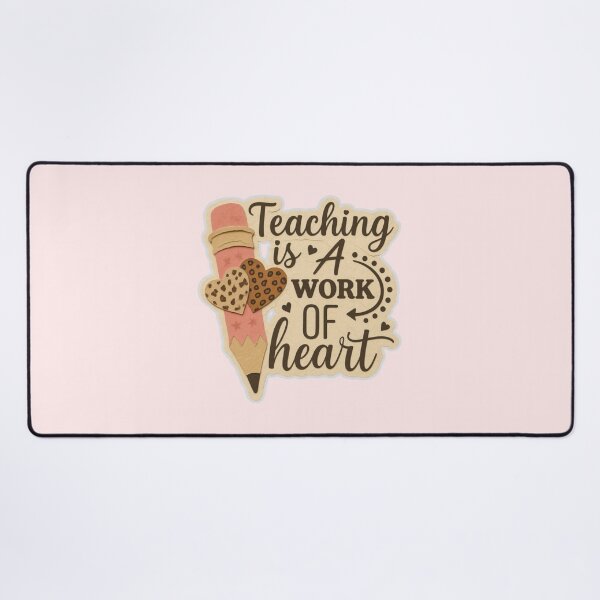 Item preview, Teaching Is a Work of Heart – Pink Pencil Teacher Appreciation Design designed and sold by Palette & Hue.