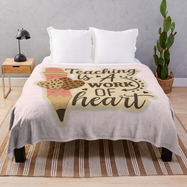 Item preview, Teaching Is a Work of Heart – Pink Pencil Teacher Appreciation Design designed and sold by Palette & Hue.
