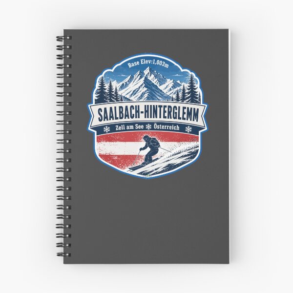Item preview, Saalbach Hinterglemm Austria Alps Skiing Sticker TShirt 02 designed and sold by OuterShellUK.