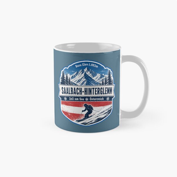 Item preview, Saalbach Hinterglemm Austria Alps Skiing Sticker TShirt 02 designed and sold by OuterShellUK.