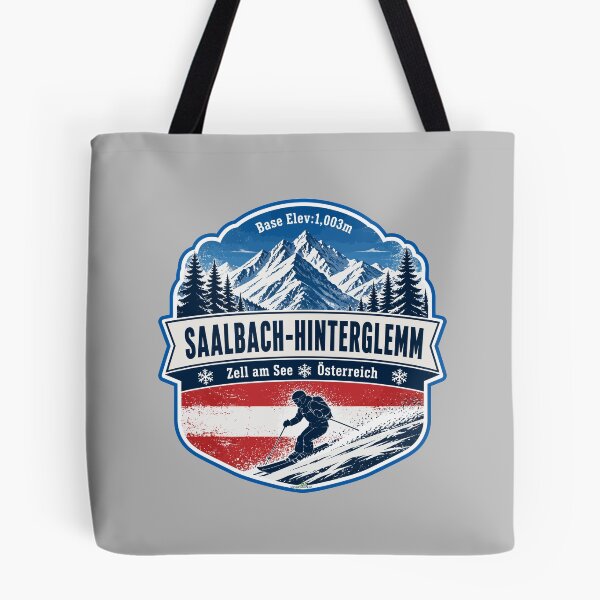 Item preview, Saalbach Hinterglemm Austria Alps Skiing Sticker TShirt 02 designed and sold by OuterShellUK.