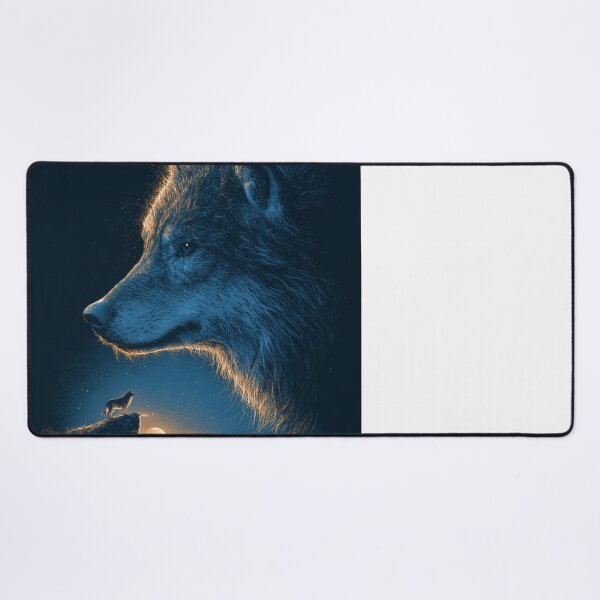 Item preview, Majestic Wolf Howling Moonlit Wilderness Night designed and sold by NicolasGlowArt.