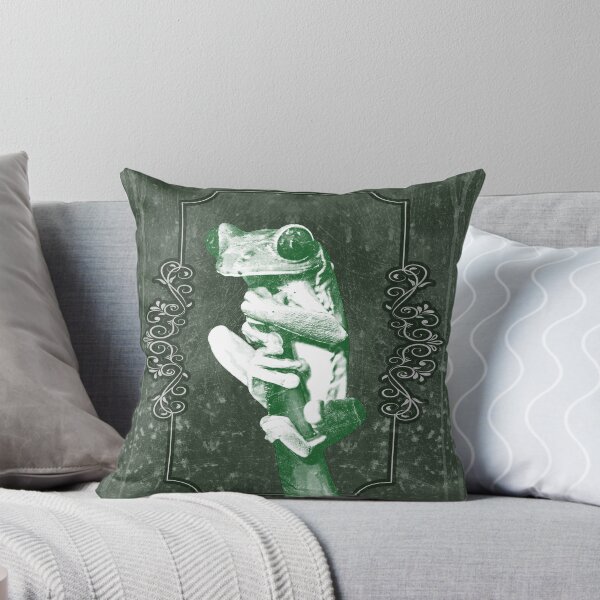 Item preview, Tree Frog Clinging to Branch Amphibian Portrait Green designed and sold by Ghoul Enterprises.