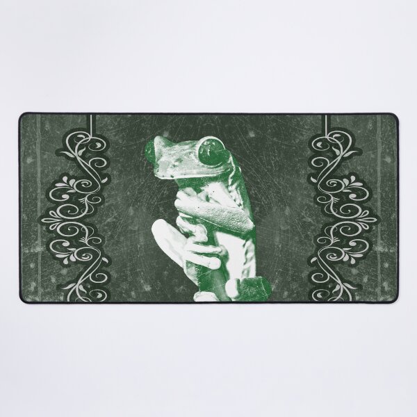 Item preview, Tree Frog Clinging to Branch Amphibian Portrait Green designed and sold by Ghoul Enterprises.
