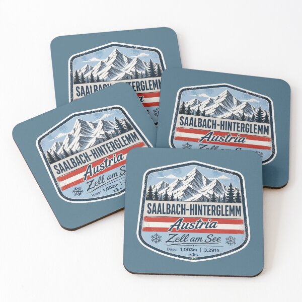 Item preview, Saalbach Hinterglemm Austria Alps Skiing Sticker TShirt 03 designed and sold by OuterShellUK.