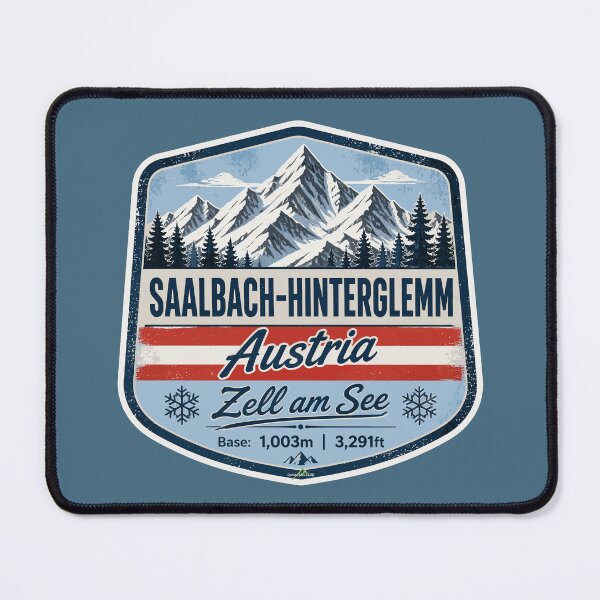 Item preview, Saalbach Hinterglemm Austria Alps Skiing Sticker TShirt 03 designed and sold by OuterShellUK.