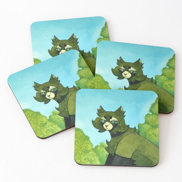 Item preview, Forest Edge Patrol Mystic Green Woodland Feline Design designed and sold by KabuzzleDesigns.