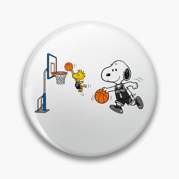 Artikelvorschau, Snoopy Woodstock beim Dunking gegen Basketball Spurs entworfen und verkauft von FlowsUp.