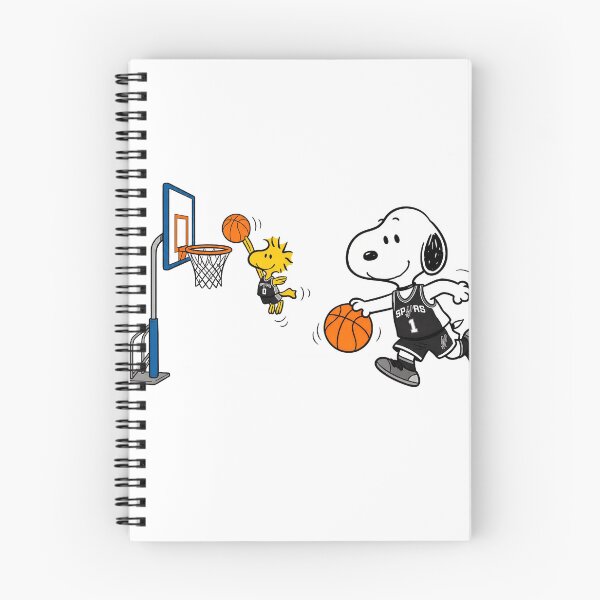 Artikelvorschau, Snoopy Woodstock beim Dunking gegen Basketball Spurs entworfen und verkauft von FlowsUp.