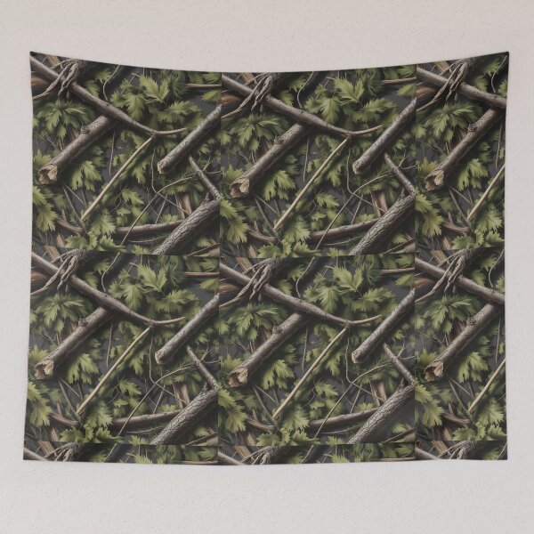 Item preview, Hunting Camping Forest Wood Camouflage Green Brown Camo  designed and sold by gulsumkiyan.