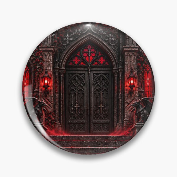 Item preview, Crimson Gothic Manor Grand Staircase – Haunted Mansion Backdrop designed and sold by TXLou.
