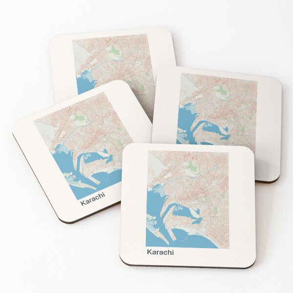 Item preview, Karachi Minimalistic Map Art designed and sold by MapsNerd.