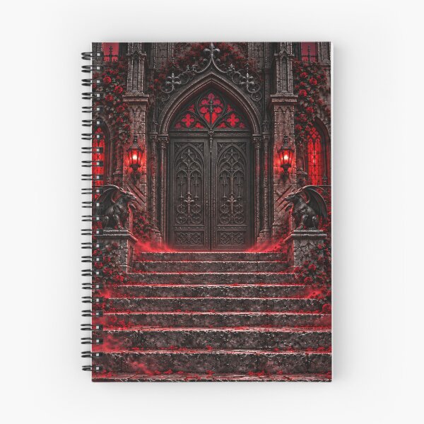 Item preview, Crimson Gothic Manor Grand Staircase – Haunted Mansion Backdrop designed and sold by TXLou.
