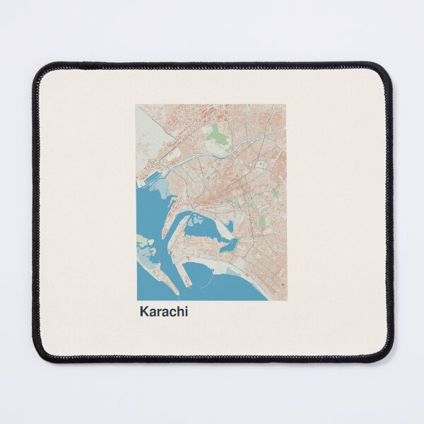 Item preview, Karachi Minimalistic Map Art designed and sold by MapsNerd.