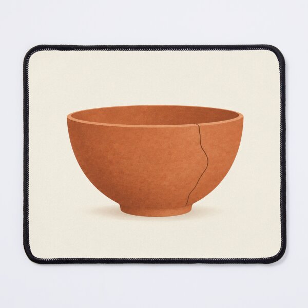 Item preview, Cracked Clay Bowl | Minimalist Earthy Still Life designed and sold by Zaramodo.