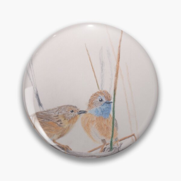 Item preview, Australian Emu Wrens conversing designed and sold by SandraAnimalArt.