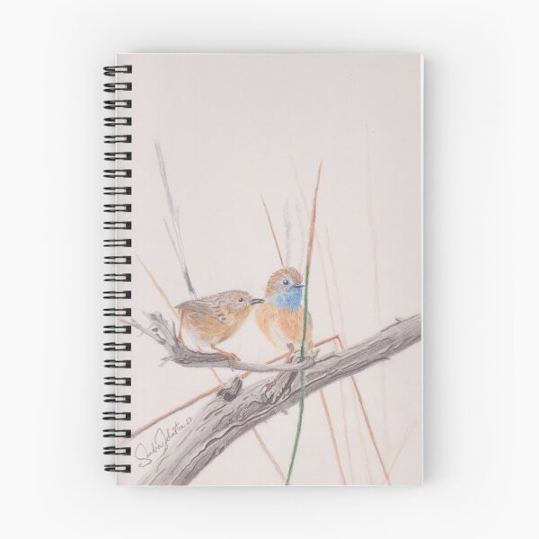 Item preview, Australian Emu Wrens conversing designed and sold by SandraAnimalArt.