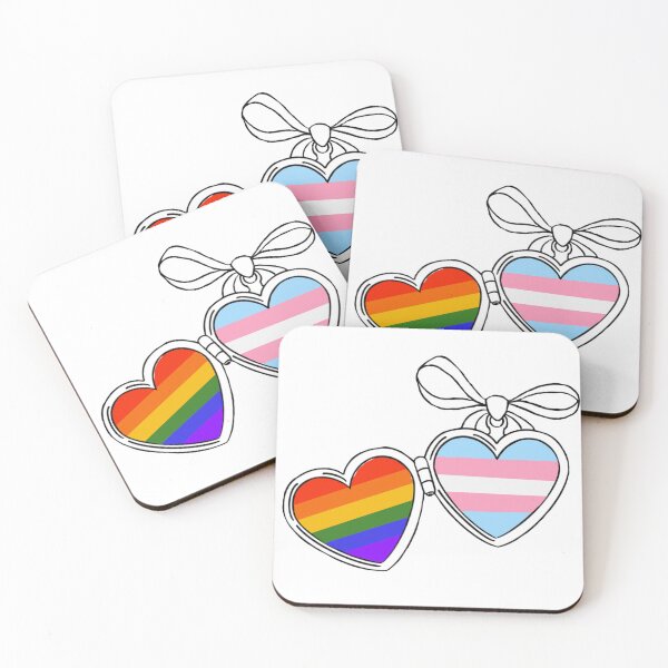 Item preview, Queer x Transgender hearts designed and sold by Pan-artist.