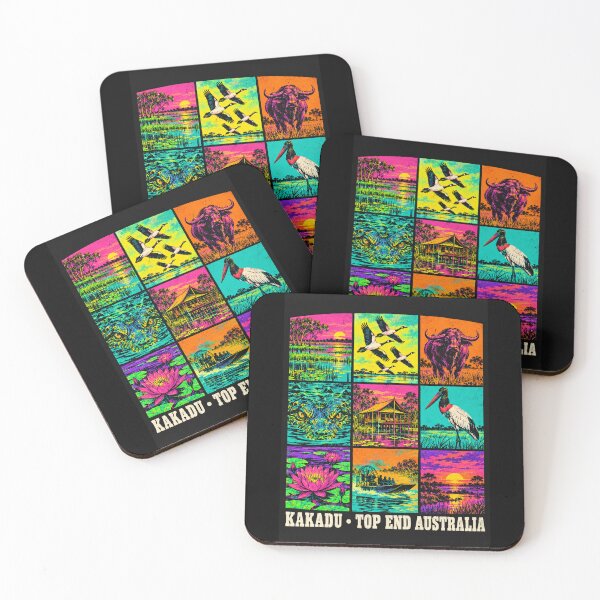 Item preview, Mary River Wetlands Kakadu Northern Territory Retro Travel Crocodile Buffalo Wildlife designed and sold by Yellowriversss.