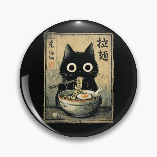 Item preview, Kawaii Ramen Cat Retro Japanese Noodles Artwork designed and sold by TaraxDoolittle.