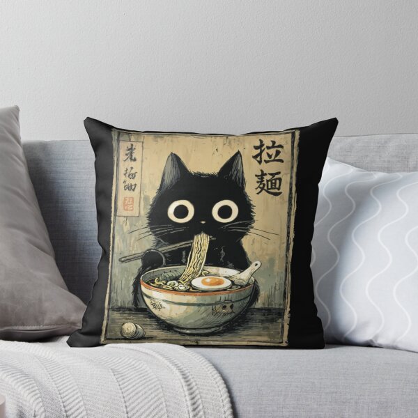 Item preview, Kawaii Ramen Cat Retro Japanese Noodles Artwork designed and sold by TaraxDoolittle.