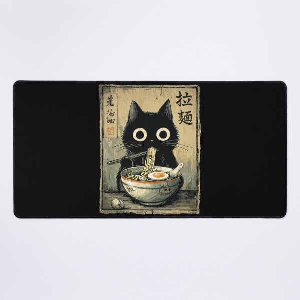 Item preview, Kawaii Ramen Cat Retro Japanese Noodles Artwork designed and sold by TaraxDoolittle.
