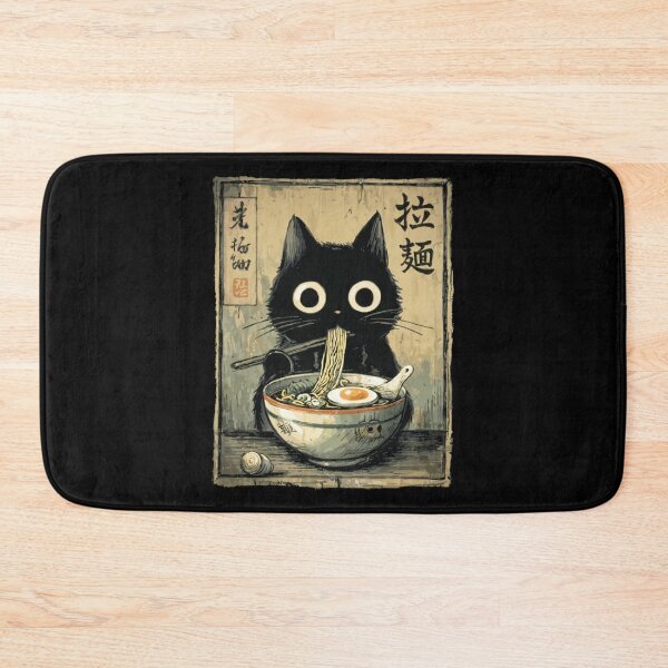 Item preview, Kawaii Ramen Cat Retro Japanese Noodles Artwork designed and sold by TaraxDoolittle.